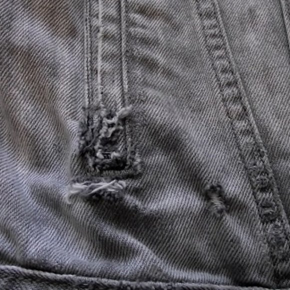 LEVI'S Women's Jean Vest, Light Gray wash, Med - Picture 5 of 5